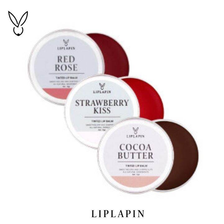 LIPLAPIN Tinted Lip Balm Strawberry Kiss Red Rose Cocoa Butter Lazada