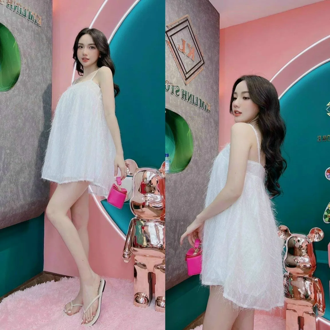 Váy maxi đi biển màu trắng Đẹp Lung Linh Lami shop #48 Váy maxi đi biển màu trắng Đẹp Lung Linh Lami shop