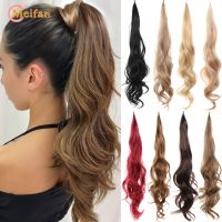 MEIFAN 32Inch Synthetic Flexible Wrap Around Ponytail Long Curly Layered Natural Fake Ponytail Hairpiece Extensions for Women Wig  Hair Extensions  Pa