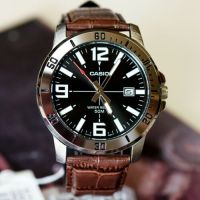 (แท้ 100%) นาฬิกาข้อมือผู้ชายสายหนัง Casio รุ่น MTP-VD01L-1B - ของแท้ 100% รับประกันสินค้า 1 ปีเต็ม