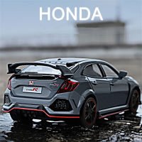 1:32 HONDA CIVIC TYPE-R Alloy Car Model Diecasts &amp; Toy Vehicles Metal Sports Car Model Sound and Light Collection Childrens Gift