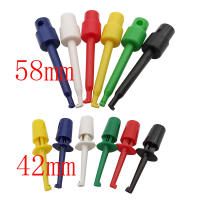 【YY】10Pcs 42mm58mm Testing Grabber Clips Test Probe Single Test Hook Clip for SMD Grabber Crocodile Clip Hook Test Clip 6 Colors