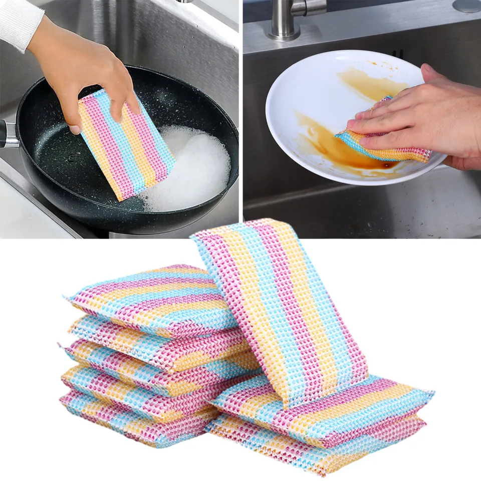 Multi-Purpose Scrub Sponges for Kitchen by Scrub- It - Non-Scratch Microfiber Sponge Along with Heavy Duty Scouring Power - Effortless Cleaning of