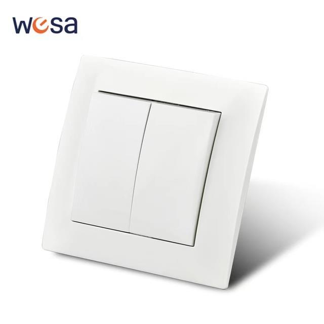 white-classic-flame-retardant-plastic-panel-1-gang-1-way-wall-switch-on-off-rocker-switch-16a-ac-250v-86mmx86mm