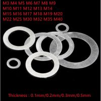 M3 M4 M5 M6 M7 M8 M9 M10 ke M30 ketebalan 0.1 hingga 0.5mm 304 baja tahan karat sangat tipis Atur Gasket Shim mesin cuci datar sangat tipis