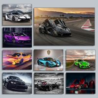 Luxury Supercar Nissan GTR Racing รถผ้าใบ Art โปสเตอร์และ HD พิมพ์ภาพวาดภาพ Wall Art Home Decor Cuadros Decorativos ใหม่