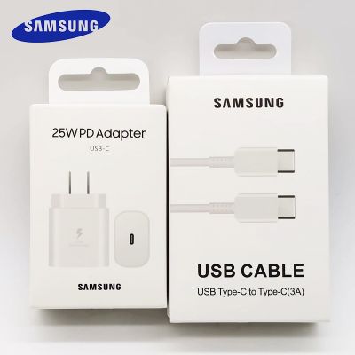 25W US Plug Charger For Samsung Super Fast Charge Adapter 1.0M USB TypeC Cable For Galaxy Z Fold 4 3 2 S21 Note 20 Ultra 10 Plus