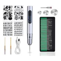 Engraving Pen with 35 Bits and 4 Stencils Mini Electric Engraving Machines Engraver Pen Etching Pen