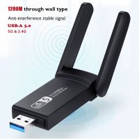 1200Mbps USB Wifi Dongle Adapter 5Ghz 2.4Ghz USB Dual Band RTL8812 Wifi Antenna LAN Adapter For Windows Mac Desktop/Laptop/PC