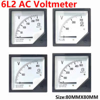 1PC 6L2-V 250V 300V 450V 500V 750V AC Analog Meter Panel Gauge AC Voltage Current Meter 80*80MM Voltmeter Voltimetro Pointer Electrical Trade Tools  T