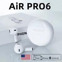 NEW Original Air Pro 6 TWS Wireless Headphones with Mic Fone Bluetooth Earphones Games Pods Earbuds Pro6 J6 for All Smartphones Over The Ear Headphone