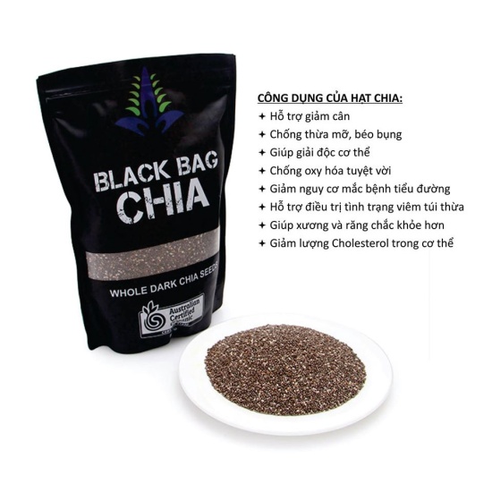 Hạt chia hữu cơ chuẩn organic healthy tốt cho sức khoẻ nhập khẩu úcchất - ảnh sản phẩm 3