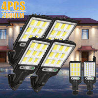 1-4PCS 2000LM ไฟ Led พลังงานแสงอาทิตย์โคมไฟติดผนังกลางแจ้ง IP65กันน้ำพร้อม Motion Sensor สำหรับ Home Patio Path Yard Pool Garden Lighting