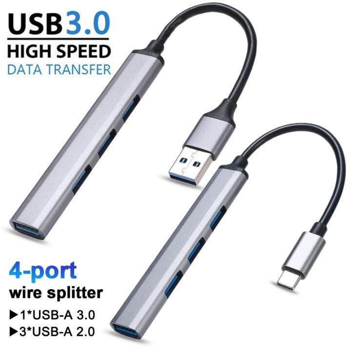 usb-extension-hub-4-ports-expander-usb3-0-type-c-splitter-laptop-accessories-for-macbook