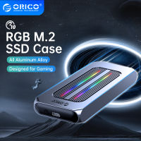 ORICO RGB M.2 SSD Case 10Gbps M2 NVMe SSD Enclosure อลูมิเนียม USB3.1 Gen2สำหรับ Solid State Drive สำหรับ Gamer การตัดต่อวิดีโอ