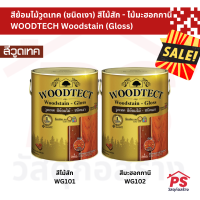 สีย้อมไม้วูดเทค (ชนิดเงา) สีไม้สัก WG101 - ไม้มะฮอกกานี WG102 WOODTECH Woodstain (Gloss)