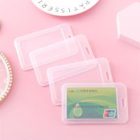 【CC】❁  2Pcslot Transparent Bank Bus Credit Card Holder Cover Storage Id Badge Protector Wallet