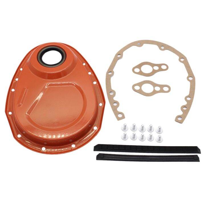 Engine Timing Chain Cover Kit Gasket Seal Bolts for Chevy SBC 283 327 ...