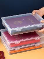 Desktop Office Test Paper Storage Certificate Storage Box Transparent Data Sorting File Box Book A4 Document Storage Box