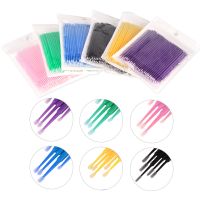 【cw】 NEWCOME 100Pcs Disposable MicroBrush Eyelashes Extension Individual Lash Removing Swab Tools 1