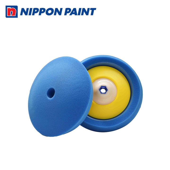 สีฟ้า-ไม่รวมแป้น-nippon-ฟองน้ำขัดเงา-naxpro-velcro-foam-finishing-pad-7-blue-7-นิ้ว-แน๊กซ์โปร