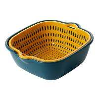 Baskets Fruit Washing Basket Multifunctional Drain Basket Stackable Sinks Kitchen Colander Set for Draining