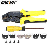 NANWEI Meterk Professional 4 In 1 Wire Crimpers Engineering Ratcheting Terminal Crimping Pliers Bootlace Ferrule Crimper Tool Cord End Terminals