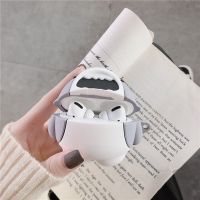 3d หูฟังซิลิโคนกันกระแทกรูปการ์ตูนฉลามน่ารักเคสสำหรับ Apple Airpods Pro 2/3