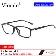 Mắt kính VIENDO PSA02036 gọng vuông màu đen chống ánh sáng xanh thời trang