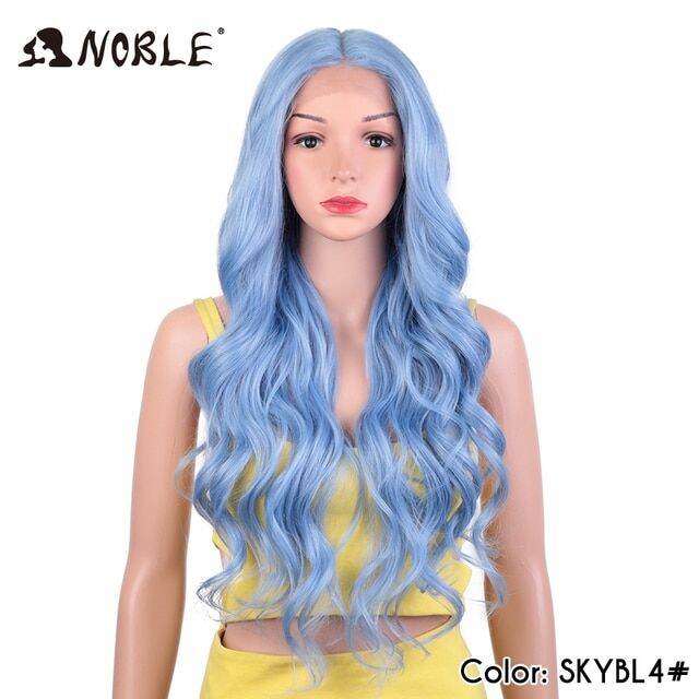 Noble Cosplay Lace Front Wig 30 Inch Lace Long Wavy 360 0mbre Blonde