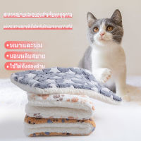 เบาะปูนอนสัตว์เลี้ยง ผ้าห่มแมวและสุนัขน่ารัก ที่นอนสัตว์เลี้ยง Pet Blanket Bed 50*50cm