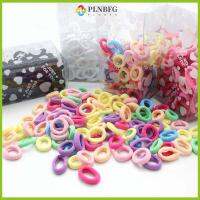 PLNBFG 100 pcs/box สีสัน เครื่องประดับผมเด็ก สำหรับผู้หญิง ยางรัดผม ที่คาดผมยางยืด สแครชชี่ ที่ใส่ผมหางม้า