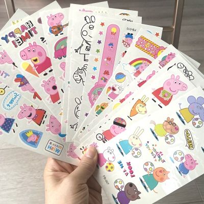 Waterproof piggy social person page tattoo stickers pink pig waterproof childrens stickers childrens cartoon tattoo stickers