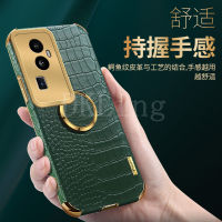 เลนส์กล้องเคสกันกระแทกสำหรับ OPPO Reno10 / 10 Pro / 10 Pro + Crocodile เคสนิ่มหนัง Oppo Reno10 Pro 5G เคสฝาหลังพียูกันกระแทก RENO10 5G พร้อมห่วง