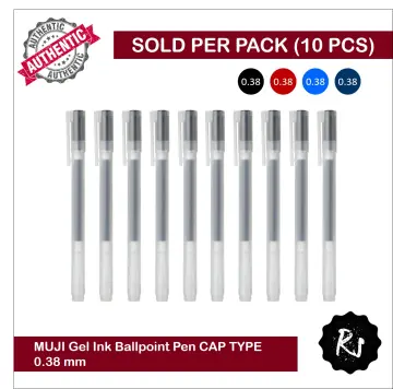 MoMa MUJI Gel Ink Ball Point Pen 0.5mm Black color 10pcs