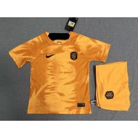 Most popular 2022 Netherlands Kids Jersey Away Children Jersey Sets Short Sleeve T-shirt Short Pants Football Jersey