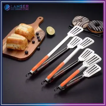 Japanese Stainless Steel Grill Tongs Bread Steak Elongated BBQ