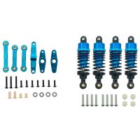 2 Set RC Car Part: 1 Set Aluminum Alloy Shock Absorbers Damper Set &amp; 1 Set Ball Bearing Crank Steering Assembly Link Set