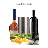 2 Pack Wine Cooler 1.6L Stainless Steel Ice Bucket Champagne Wine Bottle Cooler for Bar Kitchen Home