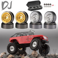 DJ Racing 1โลหะล้อ Hub ขอบยางสำหรับ AXIAL SCX24 FCS24 T4M 124 118 RC รุ่นรถ Crawler อุปกรณ์เสริม