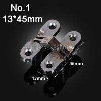 1PCS Hidden Hinges Size 13x45mm Bearing 6KG Invisible Concealed Cross Door Hinge Stainless Steel Hinge For Folding Door KF1058