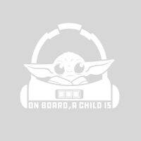 【SALE】 nohowalo1974 Yoda สติกเกอร์บอกอายุเด็กทารก Baby ON BOARD ตัวการ์ตูนขนาด14X9ซม. ฝาปิดถังน้ำมันสติกเกอร์รถแต่งรถมอเตอร์ไซค์