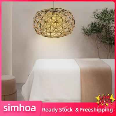 Simhoa โคมไฟเชือกกระดาษทำด้วยมือโป๊ะโคมไฟ Boho สำหรับแขวนไฟโคมไฟตั้งพื้น