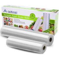 Aobosi vacuum rolls vacuum seal bag film roll for all film sealing devices, 2 rolls 28x600cm &amp; 20x600cm-premium quality film bag film rolls for sous vide BPA free and LFGB approved