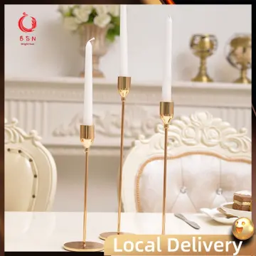 Christmas Candle Holder Durable European Candlestick Luxury Metal