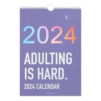 2024 Desk Calendar Adulting Is Hard Monthly Calendar Planner Creative Wall Calendar For Dormitory Classroom Offices School Home Hotel sensible