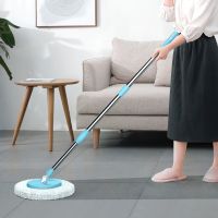 Spin Mop ไม้ถูพื้น หมุนได้ 360 องศา พร้อมผ้าไมโครไฟเบอร์ 1ชิ้น ใช้กับถังปั่น ประหยัดแรง