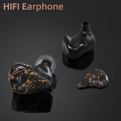 EPZ Q1ในหูหูฟังแบบมีสายเรซิ่น Balanced Armature HIFI Bass Monitor หูฟังหูฟังตัดเสียงรบกวนชุดหูฟังกีฬา