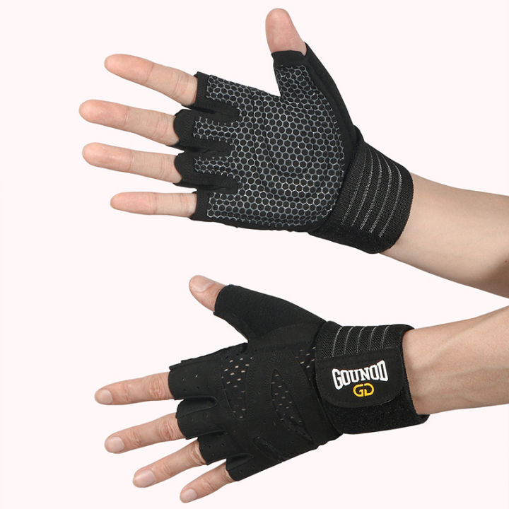 ถุงมือออกกำลังกาย-ถุงมือฟิตเนส-ถุงมือยกน้ำหนัก-ถุงมือยกเวท-ถุงมือมอเตอร์ไซต์-สีดำ-ถุงมือfitness-glove-sports-gloves-สีดำ