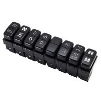 1Pc Dual Key Switch สวิตช์คู่ไฟตัดหมอกไฟวิ่งกลางวันปุ่มสวิทช์สำหรับ Mitsubishi New